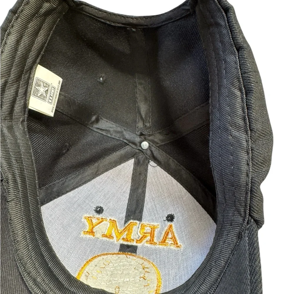 Official‎ U.S. Army Black Cap with logo patch and American Flag embroidered